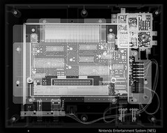 NES console x-rayed